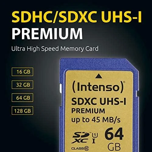 Atminties kortelė Intenso SDXC kortelė 128GB Class 10 UHS-I Premium