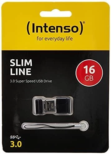 STICK 16GB USB 3.0 Intenso 3532470 Slim Line Juodas