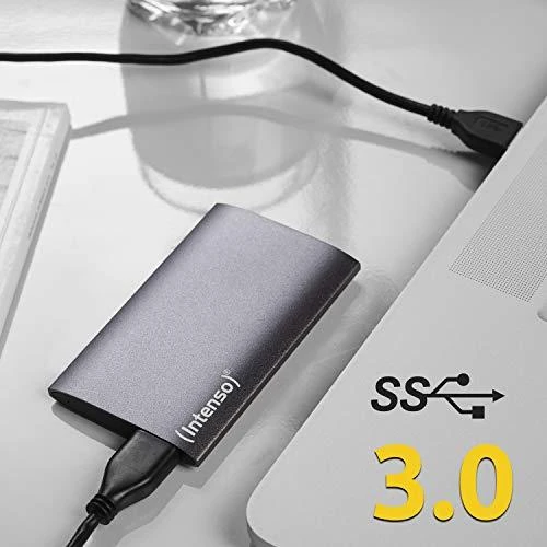 Kietasis diskas INTENSO 3823430 „Intenso“ išorinis nešiojamasis SSD 1,8 128 GB, „Premium Edition“, USB 3.0, antracitas
