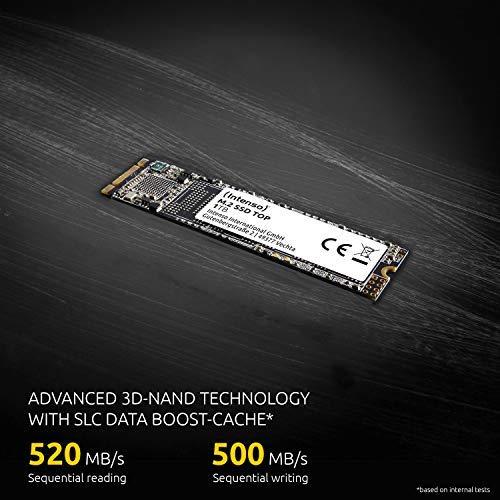 INTENSO 3832450 Intenso SSD M.2 SATA3 512GB, 520/420MBs, Atsparus smūgiams, Mažos galios