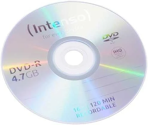 1x10 Intenso DVD-R 4,7GB 16x greitis, plonas dėklas