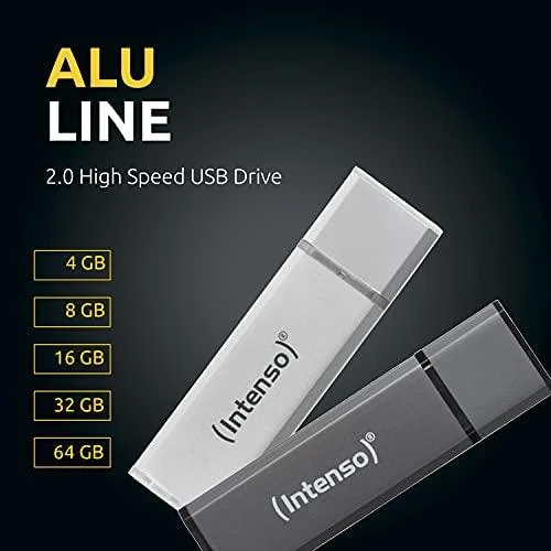 STICK 4GB USB 2.0 Intenso Alu Line Sidabrinis