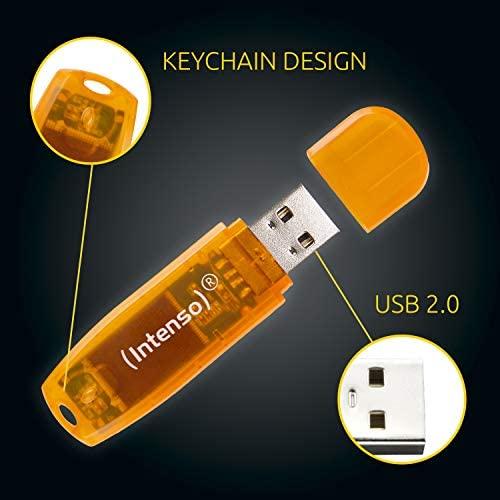 INTENSO 3502490 Intenso USB atmintinė RAINBOW LINE Oranžinė 64GB