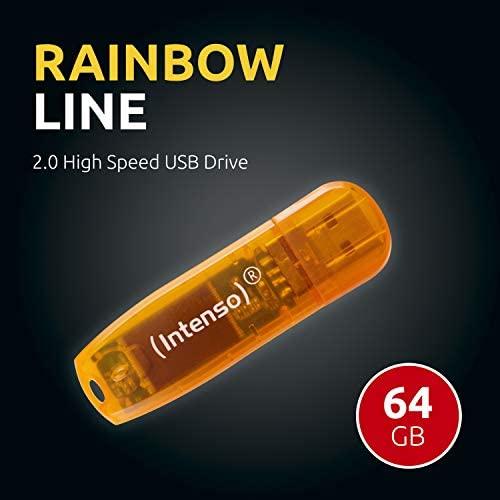 INTENSO 3502490 Intenso USB atmintinė RAINBOW LINE Oranžinė 64GB