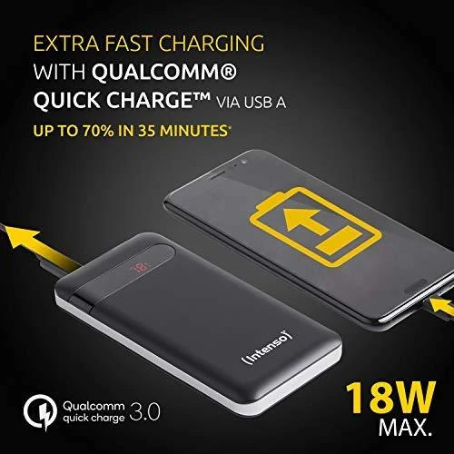 Intenso Išorinė baterija USB 10000MAH antracito spalvos 7332330 Intensyvus