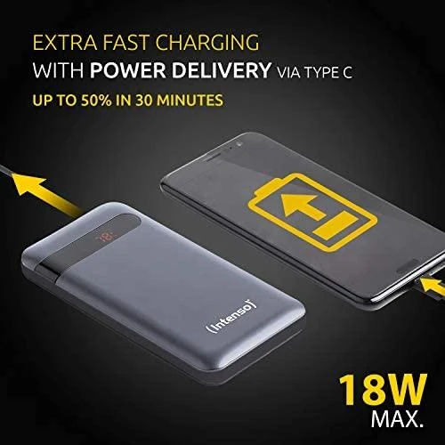 Intenso Išorinė baterija USB 10000MAH antracito spalvos 7332330 Intensyvus