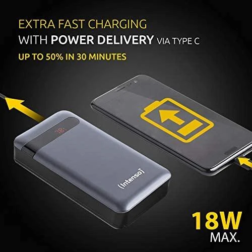 Intenso Powerbank PD20000 Power Delivery 20000 mAh antracitas