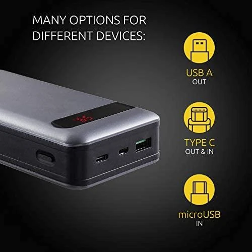 Intenso Powerbank PD20000 Power Delivery 20000 mAh antracitas