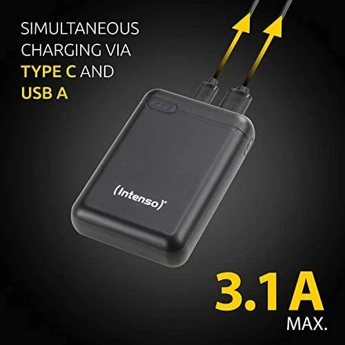 Intenso Powerbank XS10000 juoda 10000 mAh įsk. USB nuo A iki C tipo