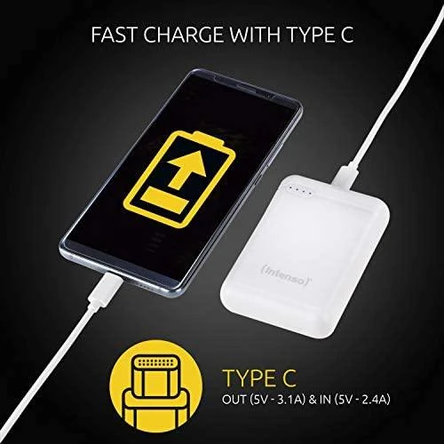 POWER BANK USB 10000MAH Baltas 7313532 INTENSO