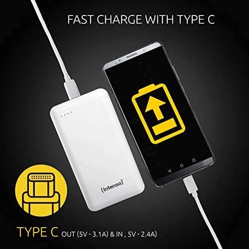Išorinė baterija INTENSO 20000 mAh, 3.1A, USB Type-C, USB