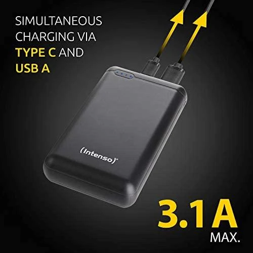 Intenso Powerbank XS20000 juoda 20000 mAh įsk. USB nuo A iki C tipo