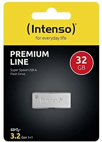 Intenso Premium Line 32 GB, USB-Stick - sidabrinis, USB-A 3.2 Gen 1