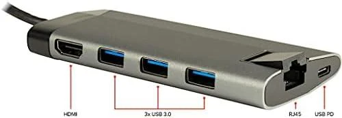 „Inter-Tech“ prijungimo stotis „Argus GDC-802 USB-C 1xHDMI Mobile“.