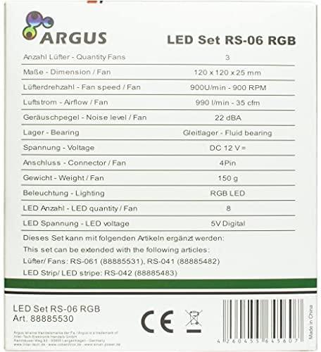 Inter-Tech Lüfter 120*120*25 ARGUS RGB-FAN SET RS-06 retail