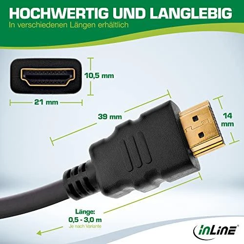Kabelis InLine HDMI - HDMI 1.5m juoda (17911A)