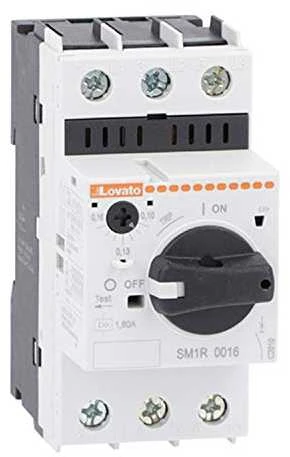 Lovato Electric „Lovato“ elektrinis rankenėlės variklio grandinės pertraukiklis 6,3 – 10 A 100 kA 400 V (SM1R1000)