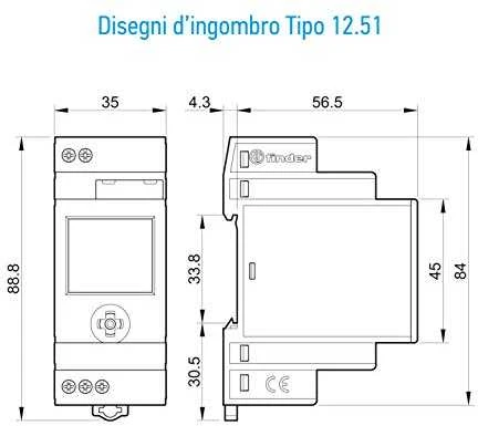 Finder Elektroninis savaitinis / dienos programuotojas 1P 230V AC (12.51.8.230.0000)