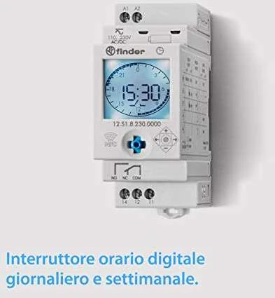 Finder Elektroninis savaitinis / dienos programuotojas 1P 230V AC (12.51.8.230.0000)