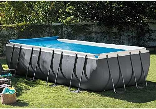 Intex Saulės plėvelės vyniotuvas karkasiniams baseinams 274-488 cm, lengvai surenkamas, patvari konstrukcija, baseino priedas, saulės dangos vyniotuvas, baseino priežiūros įrankis