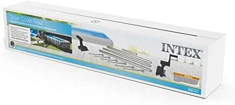 Intex Saulės plėvelės vyniotuvas karkasiniams baseinams 274-488 cm, lengvai surenkamas, patvari konstrukcija, baseino priedas, saulės dangos vyniotuvas, baseino priežiūros įrankis