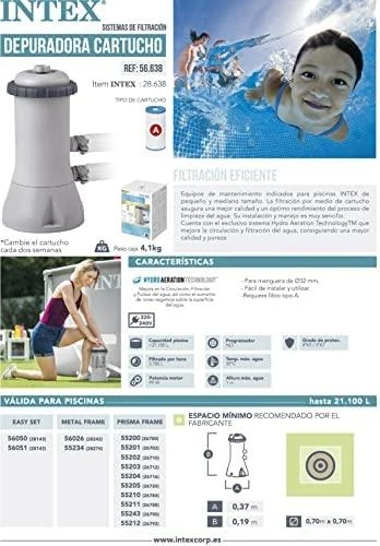Intex | Kasetinis filtro siurblys | Pilkas