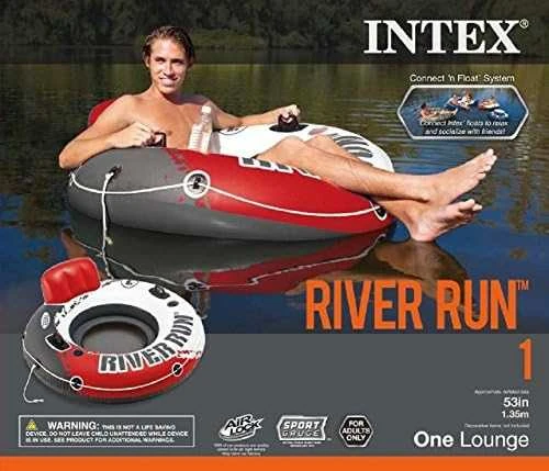 Intex River Run plaukimo ratas 135 cm su 2 rankenomis