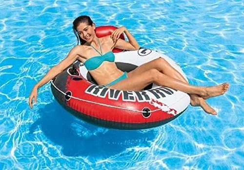 Intex River Run plaukimo ratas 135 cm su 2 rankenomis