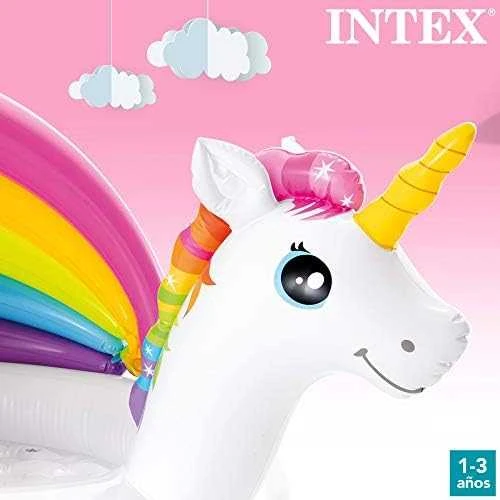 Intex Baby Pool Unicorn Baltas / Spalvotas, Amžius 1-3, 127 x 102 x 69 cm