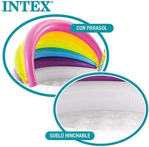 Intex Baby Pool Unicorn Baltas / Spalvotas, Amžius 1-3, 127 x 102 x 69 cm