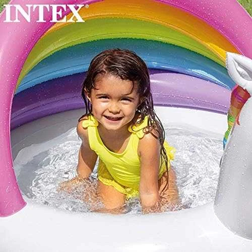 Intex Baby Pool Unicorn Baltas / Spalvotas, Amžius 1-3, 127 x 102 x 69 cm