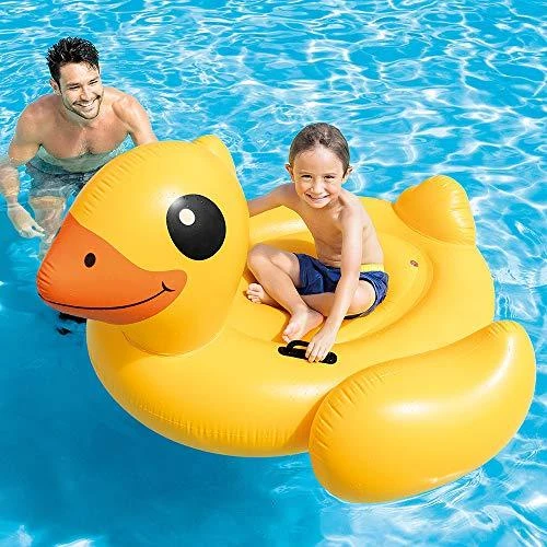 Pripučiamas žaislas INTEX Mega Yellow Duck Island, 147x147x81cm geltonas 57556NP