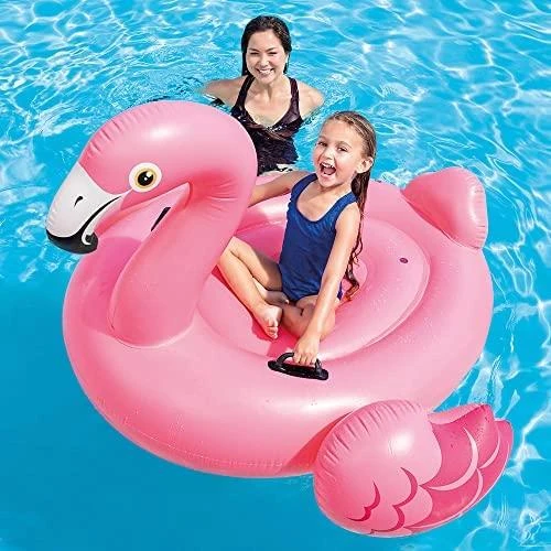Pripučiamas žaislas INTEX Mega Flamingas Island 142x137x97cm rožinis 57558NP