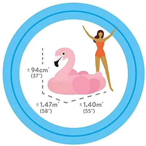 Pripučiamas žaislas INTEX Mega Flamingas Island 142x137x97cm rožinis 57558NP