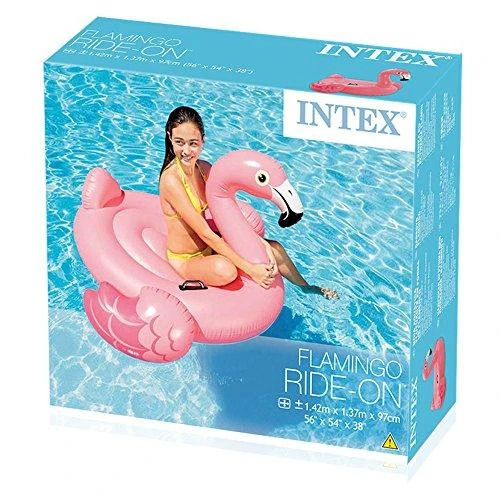 Pripučiamas žaislas INTEX Mega Flamingas Island 142x137x97cm rožinis 57558NP