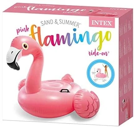 Pripučiamas žaislas INTEX Mega Flamingas Island 142x137x97cm rožinis 57558NP