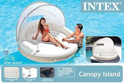 Pripučiama sala su baldakimu Pripučiamas čiužinys 199x150cm INTEX 58292