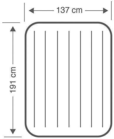 Pripučiamas čiužinys INTEX DURA-BEAM Deluxe Vienvietis (pilnas) 137x191x25cm 64102
