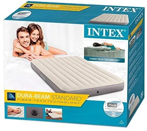 Pripučiamas čiužinys INTEX DURA-BEAM Deluxe Single-high (Twin) 99X191X25cm 64101
