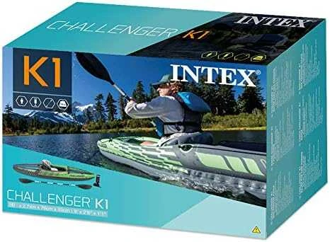 Oars Intex Challenger K1 Kayak, Žalias