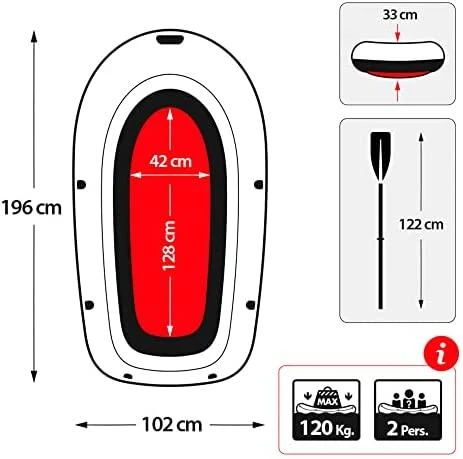 Oars Intex Explorer Pro 300 komplektas pripučiama valtis su irklais ir siurbliu Raudona/Geltona