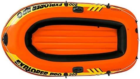 Oars Intex Explorer Pro 300 komplektas pripučiama valtis su irklais ir siurbliu Raudona/Geltona