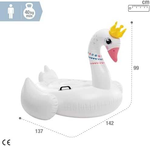 Pripučiamas gulbės plaukimo čiužinys 142 x 137 x 99 cm INTEX 57562