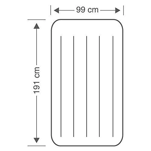 Intex Pripučiamas čiužinys su pagalvėle Dura-Beam Classic 183x203x25 cm #64144