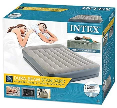 Pripučiamas čiužinys 203x152 cm su pompa dviem asmenims Intex 64118ND