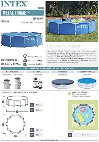 Karkasinis baseinas Intex 28200NP 305x76cm