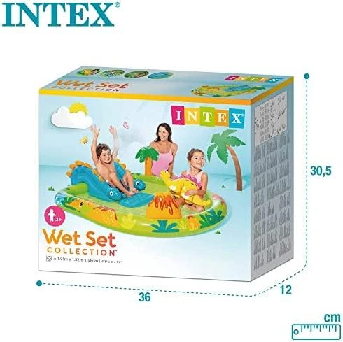 Pripučiamas baseinas (žaidimų aikštelė) INTEX Little Dino Play Center (1.91m x 1.52m x 0.58m)