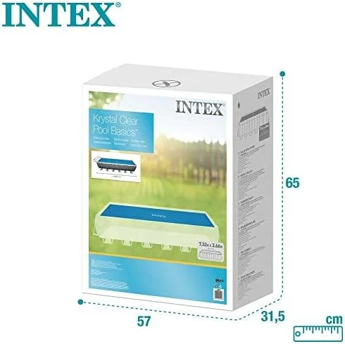 Intex Baseino uždangalas, mėlynas, 716x346cm, polietilenas