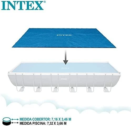 Intex Baseino uždangalas, mėlynas, 716x346cm, polietilenas