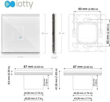 iotty Smart 1-gang Switch - Juodas